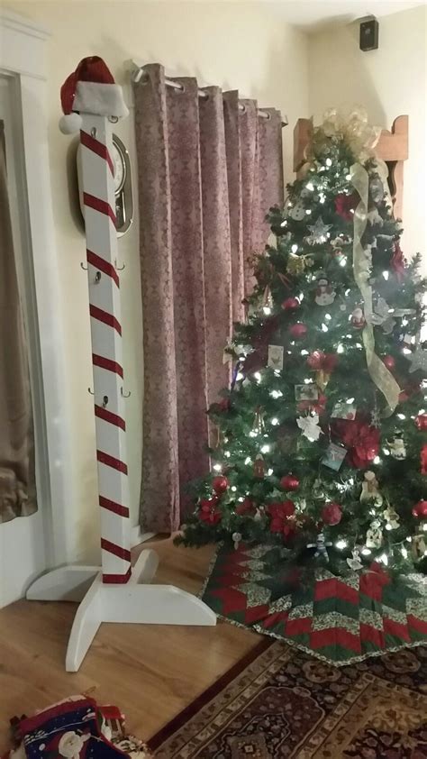 candy cane pole  display  stockings christmas decor diy merry