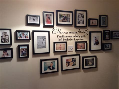 sample family photo gallery wall  diy home decorating ideas