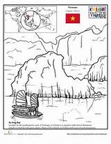 Coloring Pages Cappadocia Bay Ha Long Color Vietnam Worksheets Colouring Worksheet Kids Places Map Designlooter Around Virtual Geography 305px 95kb sketch template