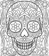 Coloring Skull Dead Sugar Pages Printable sketch template