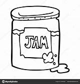 Jam Drawing Cartoon Line Pot Stock Illustration Vector Lineartestpilot Depositphotos sketch template