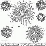 Fireworks Coloring Pages Printable Print Firework Kids Years Cool2bkids Eve Popular Year Coloringhome sketch template