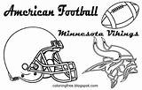 Coloring Pages Template Viking Football Vikings American Clipart sketch template