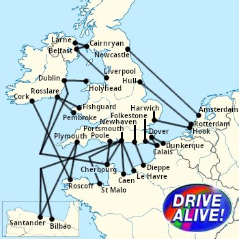 ferry crossings uk  france map time zones map