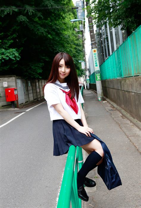 Hottest Women Yoshiko Suenaga Sexy Schoolgirl Outfit
