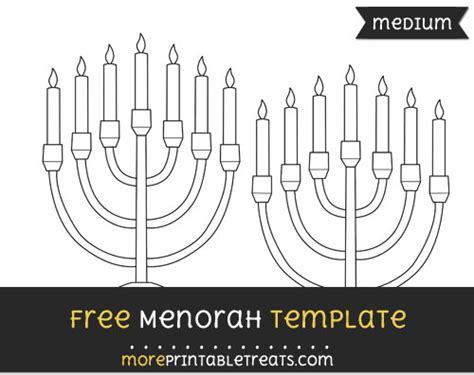 menorah template medium
