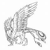 Griffin Coloring Pages Gryphon Cockatiel Sketch Deviantart Template Getcolorings Cute Kids sketch template