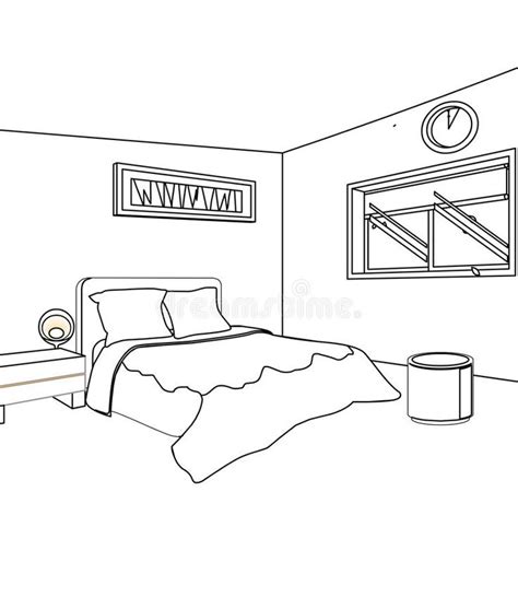 bed room coloring page stock illustration illustration  kids