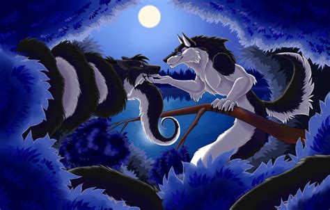 husky naga and colin in the tree above by slayersarge