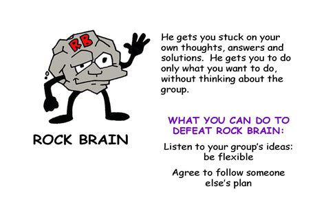 rock brain information sheet social thinking social emotional skills