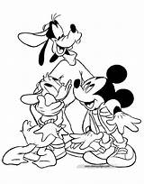 Mickey Coloring Donald Mouse Goofy Pages Disney Minnie Daisy Printable Friends Duck Pluto Colouring Disneyclips Book Princess Color Funstuff sketch template