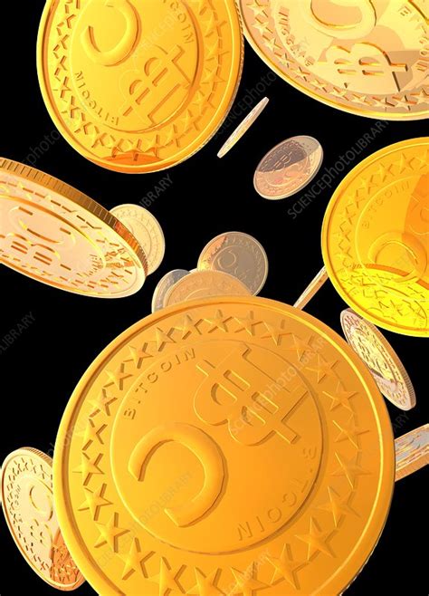 bitcoins artwork stock image  science photo library