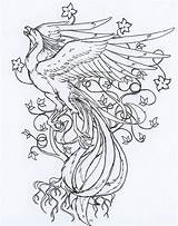 Phoenix Drawing Line Tattoo Wip Deviantart Drawings Bird Pheonix Choose Board Japanese Fenix Getdrawings sketch template