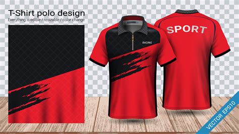 polo  shirt design  zipper soccer jersey sport mockup template  football kit