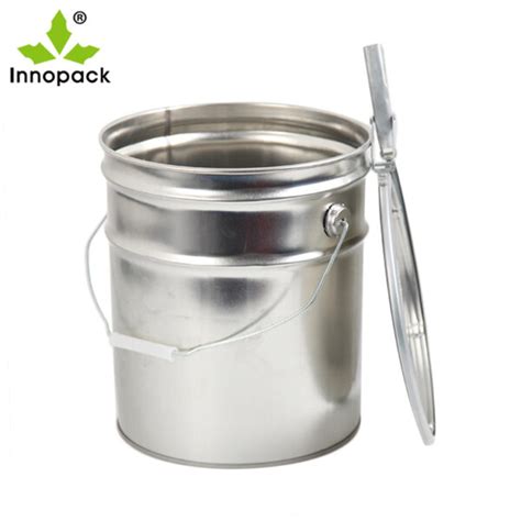 gallon metal buckets tin pail  flat lid innopack