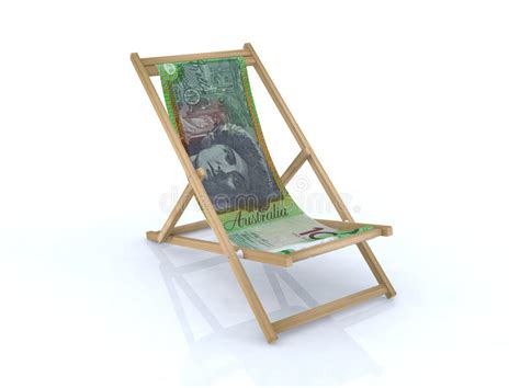 wood beach chair  american flag stock illustration