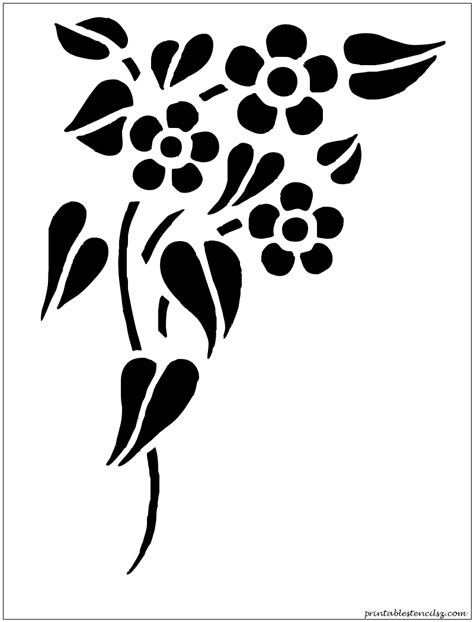 printablestencilszcom flower stencil stencils printables flower