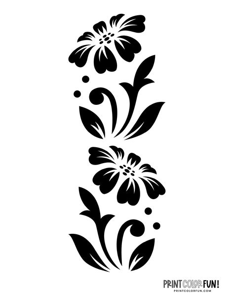 printable flower stencil designs