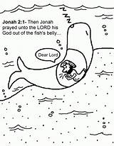 Jonah Whale Coloring Pages Printable Bible Story Kids Colouring Praying Color Belly Scripture Children Excellent Futurama Verses Popular Print School sketch template
