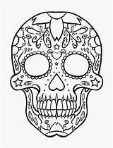 Skull Coloring Pages Candy Sugar Printable Printablee Via Skulls sketch template