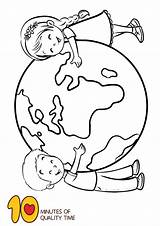 Terra Ambiente Kolorowanka Hugging 2030 Giornata Colorear Planeta Infanzia Tierra Schede Animali Educazione Erde Manualidades Artigianato Enfants Ausmalbild Mundial Pianeta sketch template