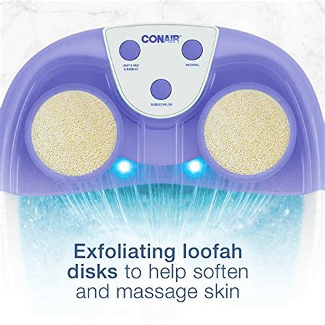 conair waterfall pedicure foot spa with lights bubbles massage