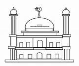 Masjid Mewarnai Ibadah Sketsa Nabawi Putih Tempat Rumah Marimewarnai Berdoa Terlengkap Tk Kumpulan Agama Abu sketch template