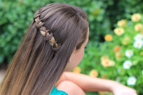 the knotted waterfall braid cute girls hairstyles