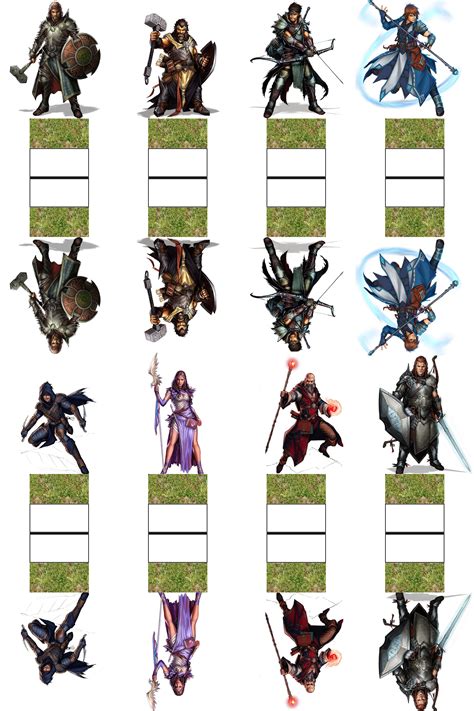 dungeons  dragons miniatures printable heroes dungeons  dragons