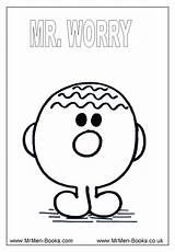 Coloring Mr Men Pages Colouring School Worry Therapy Social Printable Counseling Sheets Skills Miss Work Little Kids Counselor Activities Feelings sketch template