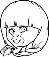Annabelle Chucky Coloriage Dragoart Clipartmag sketch template