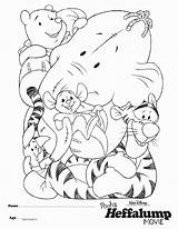 Coloring Heffalump Pages Winnie Pooh Roo Piglet Template Popular sketch template