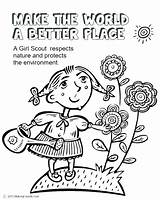 Coloring Scout Girl Daisy Pages Make Better Place Scouts Law Petal Brownie Activities Printable Makingfriends Brownies Sheets Leader Color Sheet sketch template