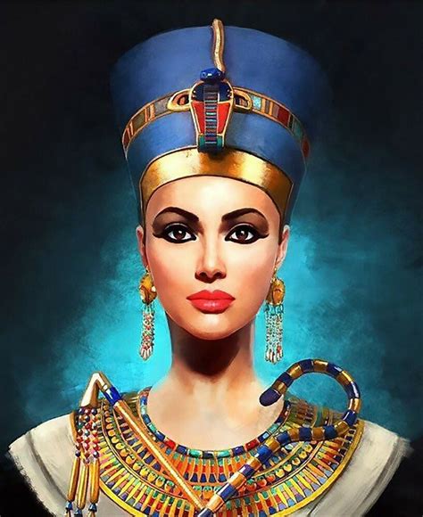 Nefertiti The Beautiful Queen Egyptian Art Handmade