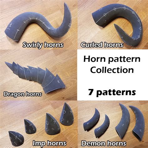 foam horns pattern collection  patterns  instruction