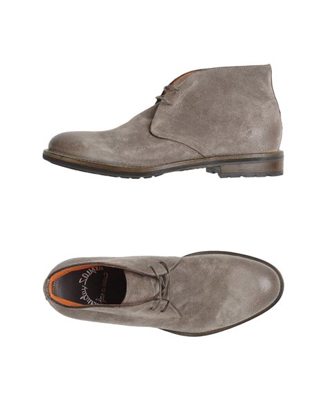 Santoni Hightop Dress Shoe In Gray For Men Grey Lyst