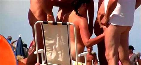 watch nude beach blowbang amateur big tits public