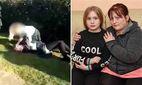 shocking moment bully pins schoolgirl 12 to the ground in a vicious