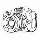 Camera Coloring Objects Sticker Appareil Redbubble sketch template