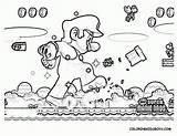 Coloring Pages Nintendo Kids Comments Mario sketch template