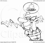 Smelling Pie Cartoon Guy Toonaday Outline Illustration Royalty Rf Clip sketch template