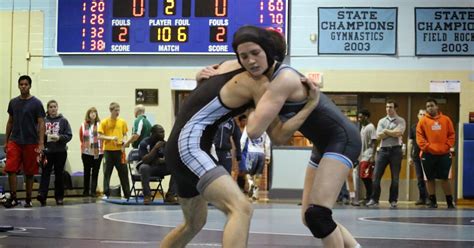 Men Wrestling Women Female Wrestler Pins Two Males