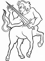 Centaur Coloring Clipart Sharp Sword Knight Cliparts Play Color Kids Library Favorites Add sketch template