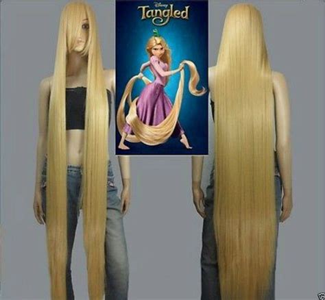 hot disney movie tangled rapunzel long blonde cosplay wavy wig 150cm