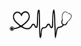 Stethoscope Heart Clipart Ekg Clipground sketch template