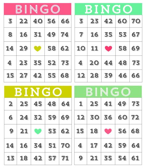 printable bingo game paper sheets bingo cards  print  printable bingo cards printable