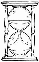 Hourglass Reloj Relojes Tipos Niñas sketch template