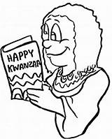 Coloring Kwanzaa Represent sketch template