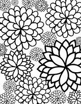 Abstract Coloring Pages Flowers Getcolorings Printable sketch template