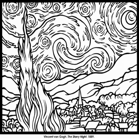 famous painting coloring pages zsksydny coloring pages